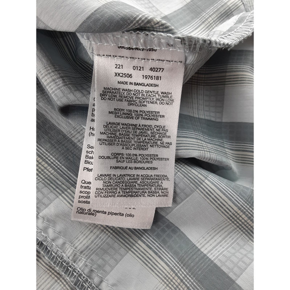 Columbia Mens Gray Blue Plaid Vented Button Down Shirt Outdoors XXL 2XL - Picture 8 of 10